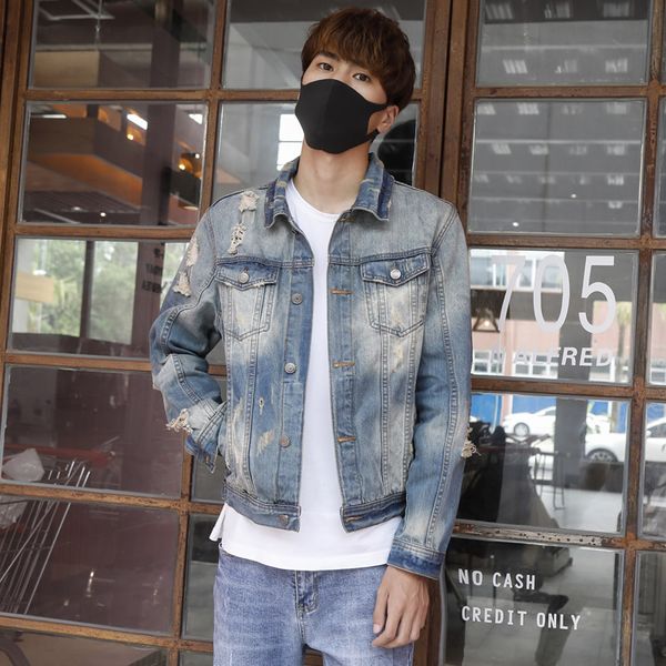 2020 men spring denim jacket teenager new style loose-fit with holes fashion denim jacket, Black;brown
2020 men spring denim jacket teenager new style loose-fit with holes fashion denim jacket, Black;brown
