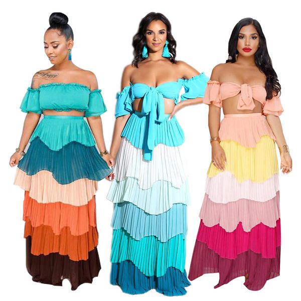 summer women's chiffon dress two-piece sets wrap chest ruffles backless lace up multicolor long skirt vacation dresses, White
summer women's chiffon dress two-piece sets wrap chest ruffles backless lace up multicolor long skirt vacation dresses, White