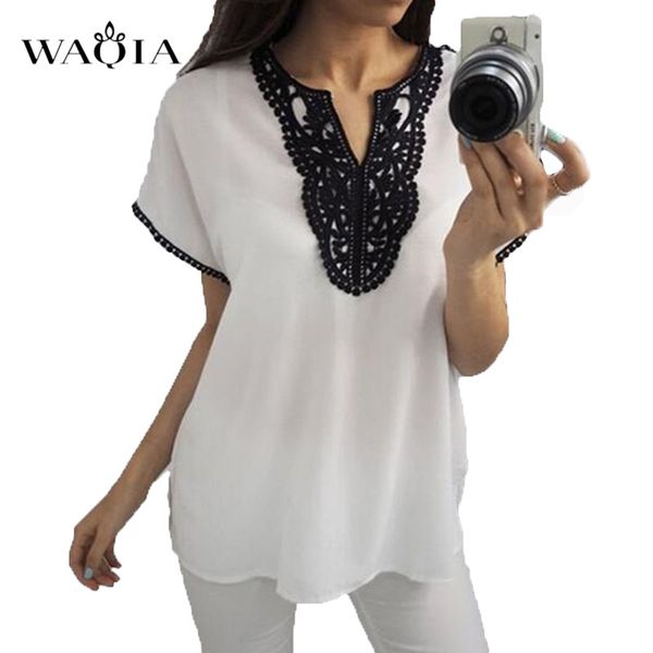waqia summer 2019 womens and blouses lace patchwork short sleeve solid shirt women blouse blusas feminina plus size 5xl, White
waqia summer 2019 womens and blouses lace patchwork short sleeve solid shirt women blouse blusas feminina plus size 5xl, White