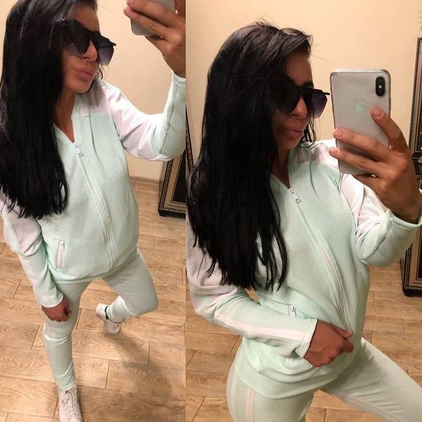pants leggings 2pcs joggers set hoodie outfits sportswear sports suit2019 women's autumn sports leisure suit two piece set, Gray
pants leggings 2pcs joggers set hoodie outfits sportswear sports suit2019 women's autumn sports leisure suit two piece set, Gray