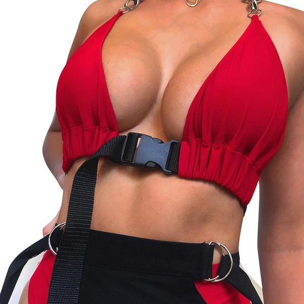 women front buckle bralette bralet bra bustier crop unpadded tank women's sleeveless halter cropped navel short vest #3, White
women front buckle bralette bralet bra bustier crop unpadded tank women's sleeveless halter cropped navel short vest #3, White