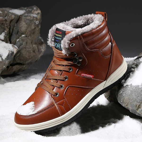 large size 38-58 fashion outdoor leather winter men boots waterproof warm fur snow boots men winter work casual plush shoes, Black
large size 38-58 fashion outdoor leather winter men boots waterproof warm fur snow boots men winter work casual plush shoes, Black