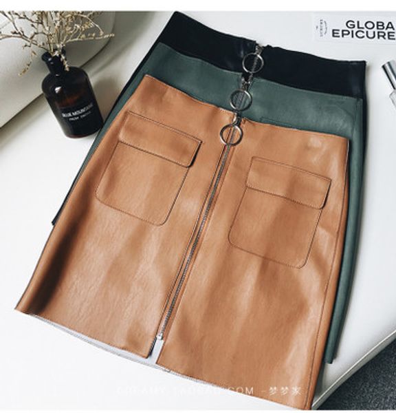 new spring women ladies faux pu leather full zipper metal ring skirt high waist pencil mini bodycon stretchy pockets skirts, Black
new spring women ladies faux pu leather full zipper metal ring skirt high waist pencil mini bodycon stretchy pockets skirts, Black