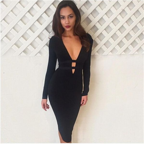 dresses deep v neck long sleeve dress slim black party dress female clothing 2020 womens designer, Black;gray
dresses deep v neck long sleeve dress slim black party dress female clothing 2020 womens designer, Black;gray
