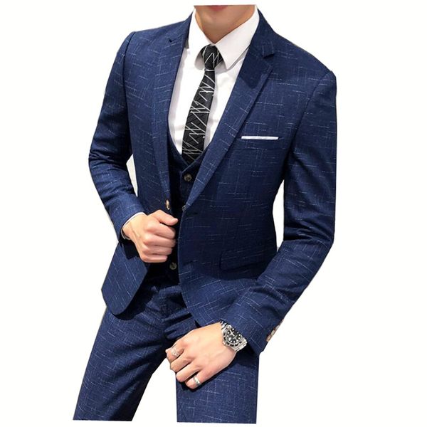 three-piece men formal business groom suit sets for men's fashion boutique plaid wedding dress suit ( jacket + vest + pants, White;black
three-piece men formal business groom suit sets for men's fashion boutique plaid wedding dress suit ( jacket + vest + pants, White;black