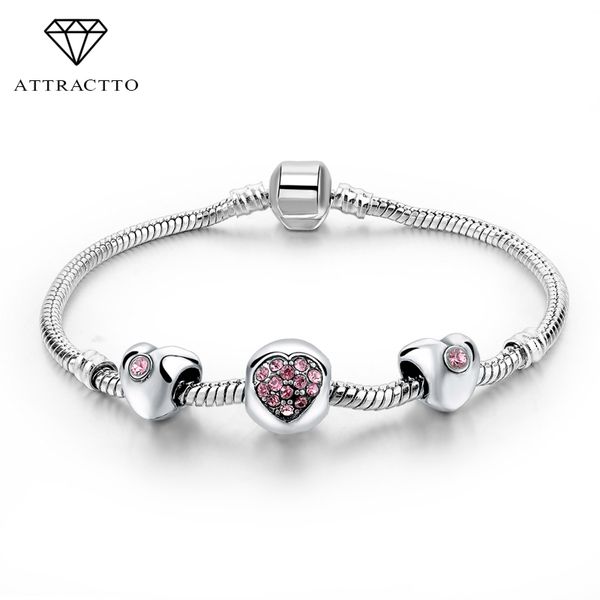 attractto 2019 heart charm bracelets for women chain distance bracelets & bangles diy jewelry pulseras bracelet sbr160009, Silver
attractto 2019 heart charm bracelets for women chain distance bracelets & bangles diy jewelry pulseras bracelet sbr160009, Silver