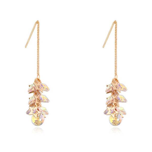new fashion longues boucles d'oreilles for women wedding party jewelry gift gold plated tassel hanging earrings made with swarovski ele, Silver
new fashion longues boucles d'oreilles for women wedding party jewelry gift gold plated tassel hanging earrings made with swarovski ele, Silver