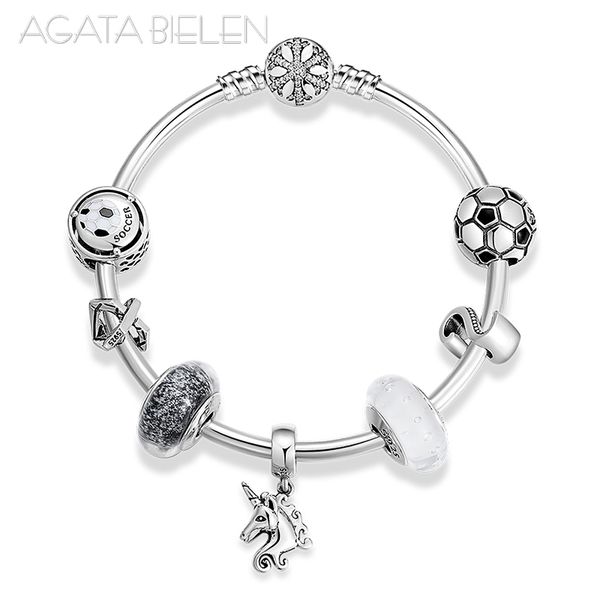 925 sterling silver sports series world cup soccer charm bracelets finished product for fashion fine diy jewelry 2019, Black
925 sterling silver sports series world cup soccer charm bracelets finished product for fashion fine diy jewelry 2019, Black