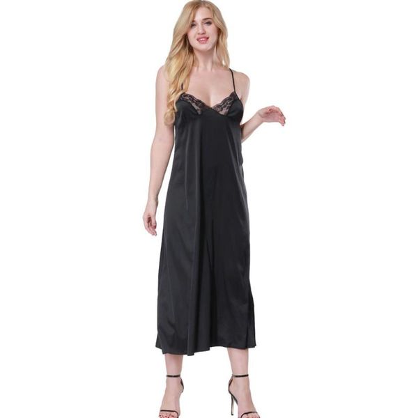 female satin nightgown women spaghetti strap night dress women nighties v neck sleeveless nightgown robe dress, Black;red
female satin nightgown women spaghetti strap night dress women nighties v neck sleeveless nightgown robe dress, Black;red