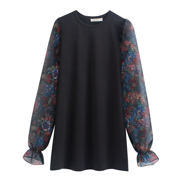 casual dresses spring dress women 2021 fashion black knit body patchwork transparent floral sleeve feminino vestidos, Black;gray
casual dresses spring dress women 2021 fashion black knit body patchwork transparent floral sleeve feminino vestidos, Black;gray