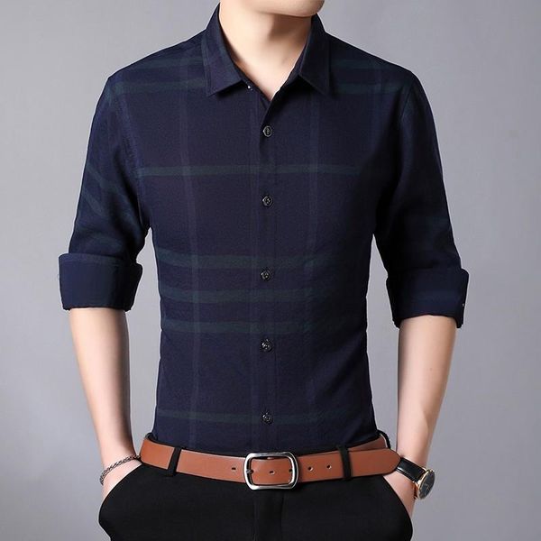 2019 fashion brand shirt men's plaid long sleeve slim fit streetwear checkered dress shirts casual mens clothes, White;black
2019 fashion brand shirt men's plaid long sleeve slim fit streetwear checkered dress shirts casual mens clothes, White;black
