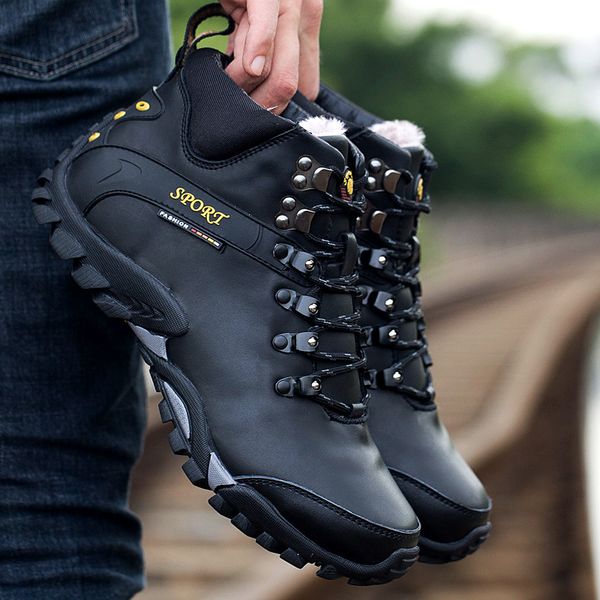 winter men hiking snow boots leather waterproof professional trekking camping climbing shoe mens warm tactical outdoor shoes
winter men hiking snow boots leather waterproof professional trekking camping climbing shoe mens warm tactical outdoor shoes