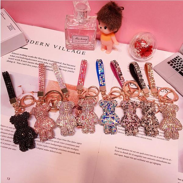 diamond bear car keychain bag pendant blingbling key chains ladies high-end grab machine boutique gift doll 8 colors
diamond bear car keychain bag pendant blingbling key chains ladies high-end grab machine boutique gift doll 8 colors