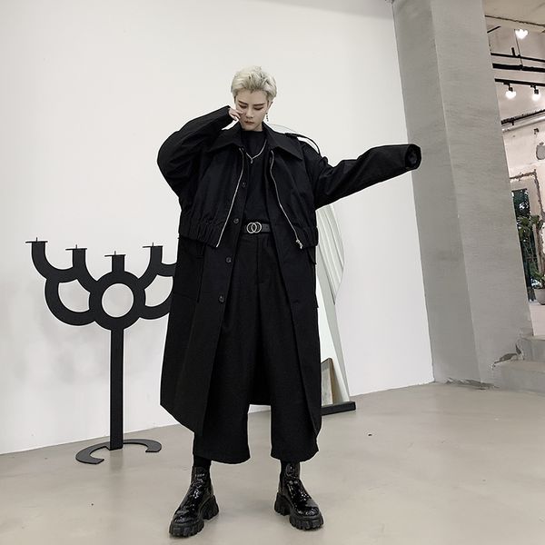 men's trench coats male japan street hip hop punk loose jacket windbreaker overcoat men 2 pieces splice long coat outerwear, Tan;black
men's trench coats male japan street hip hop punk loose jacket windbreaker overcoat men 2 pieces splice long coat outerwear, Tan;black