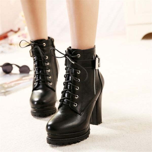 34-39 platform boots women extreme high heel ankle boots for women plush warm winter, Black
34-39 platform boots women extreme high heel ankle boots for women plush warm winter, Black