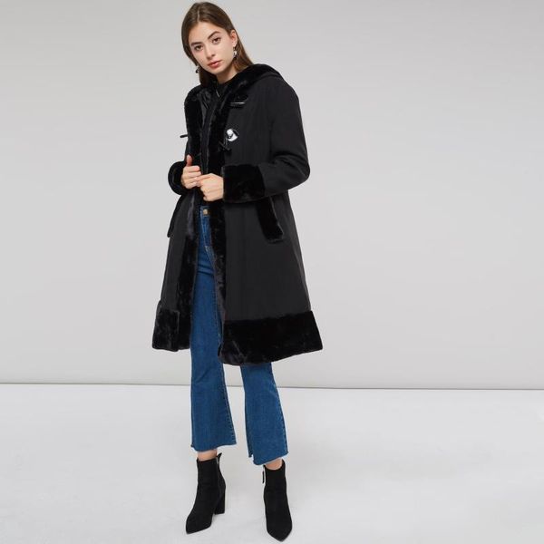 women black hooded winter wool blends coat full sleeve autumn winter warm female long cloaks outwear back lace up outwear
women black hooded winter wool blends coat full sleeve autumn winter warm female long cloaks outwear back lace up outwear