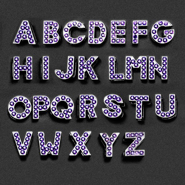 a-z purple crystal letter slide charms rhinestone initial alphabet sliders fit for 8mm leather bracelet keychains phone straps, Bronze;silver
a-z purple crystal letter slide charms rhinestone initial alphabet sliders fit for 8mm leather bracelet keychains phone straps, Bronze;silver