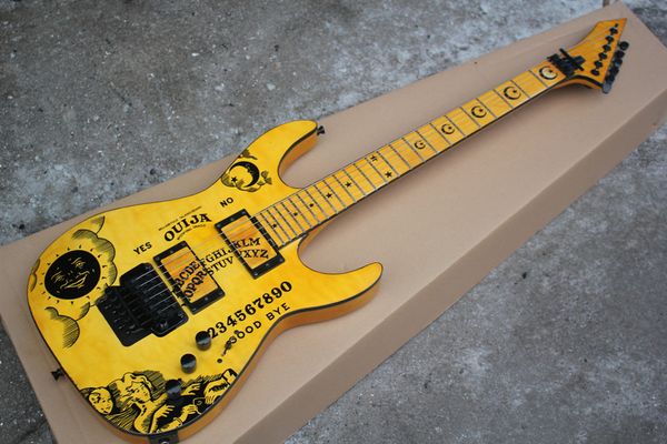 factory custom maple fingerboard all yellow electric guitar with goddess of the moon pattern,black hardware,can be customized
factory custom maple fingerboard all yellow electric guitar with goddess of the moon pattern,black hardware,can be customized