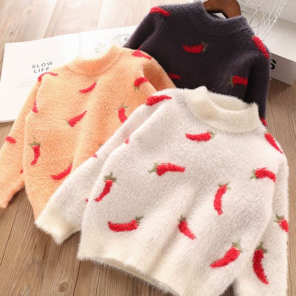 girls' imitation mink sweater baby pepper cute knitted pullover children's clothes wholesale, Blue
girls' imitation mink sweater baby pepper cute knitted pullover children's clothes wholesale, Blue