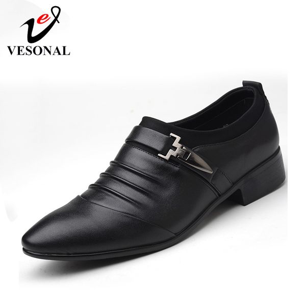 vesonal 2019 spring autumn slip-on pu leather leather shoes men vintage classic mens dress shoes male formal office business, Black
vesonal 2019 spring autumn slip-on pu leather leather shoes men vintage classic mens dress shoes male formal office business, Black