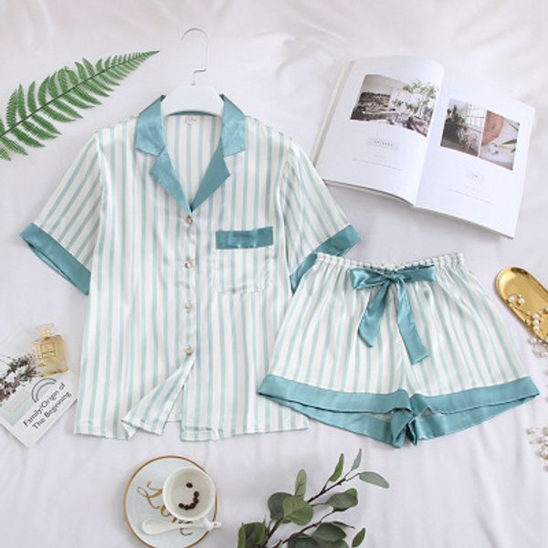 small fresh summer women's short sleeve 2 piece set pajamas & student ice silk comfortable lapel silk 2 pcs sleepwear, Black;red
small fresh summer women's short sleeve 2 piece set pajamas & student ice silk comfortable lapel silk 2 pcs sleepwear, Black;red