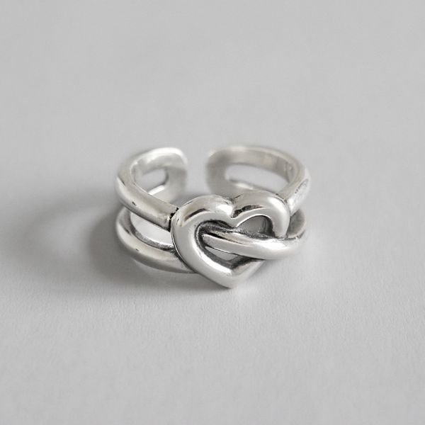 eds 925 sterling silver women rings 925 silver ins korean fashion jewelry simple heart rings vintage adjustable ring, Golden;silver 
eds 925 sterling silver women rings 925 silver ins korean fashion jewelry simple heart rings vintage adjustable ring, Golden;silver