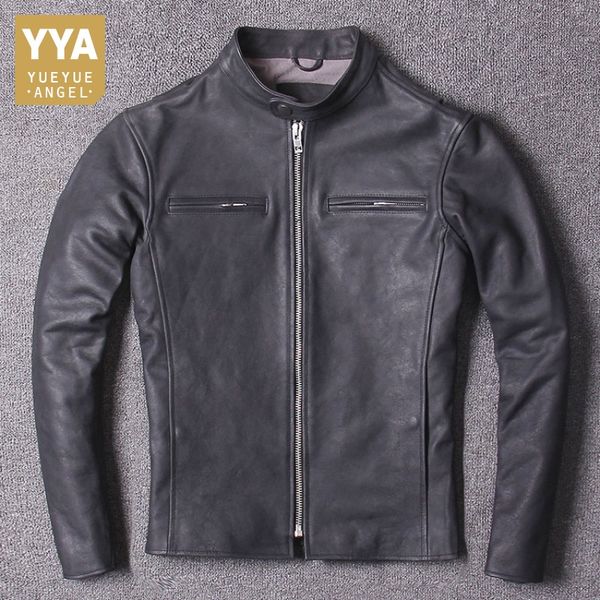 brand designer mens luxury horsehide natural leather jacket vintage coats slim fit stand collar pilot jacket motorcycle overcoat, Black
brand designer mens luxury horsehide natural leather jacket vintage coats slim fit stand collar pilot jacket motorcycle overcoat, Black