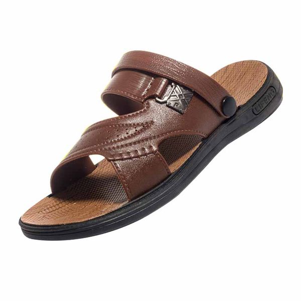 men sandals summer pvc leather fashion classics casual men slipper sandals non-slip summer shoes plus size 40-47, Black
men sandals summer pvc leather fashion classics casual men slipper sandals non-slip summer shoes plus size 40-47, Black