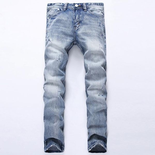 2020 fashion designer men's jeans brand ripped jeans for men light blue straight casual business pants size 29-42
2020 fashion designer men's jeans brand ripped jeans for men light blue straight casual business pants size 29-42