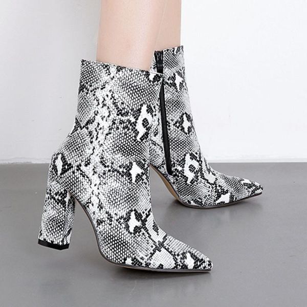 boots women snakeskin pattern toe zip thick pointed boots pu leather shoes high shoes spring autumn ladies t1#, Black
boots women snakeskin pattern toe zip thick pointed boots pu leather shoes high shoes spring autumn ladies t1#, Black