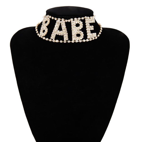 luxury women babe letter rhinestone inlaid choker necklace night club jewelry new hot, Golden;silver
luxury women babe letter rhinestone inlaid choker necklace night club jewelry new hot, Golden;silver