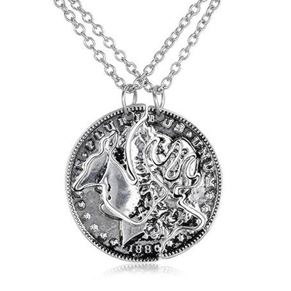 friends necklace for 2 bbf friendship gift couples pendant coin puzzle necklace retro deer for men and women, Silver
friends necklace for 2 bbf friendship gift couples pendant coin puzzle necklace retro deer for men and women, Silver