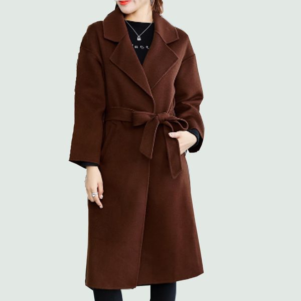 2019 plus size 4xl good quality wool coat female long woolen belt loose warm coat spring autumn fall robe outerwear winter new, Black
2019 plus size 4xl good quality wool coat female long woolen belt loose warm coat spring autumn fall robe outerwear winter new, Black
