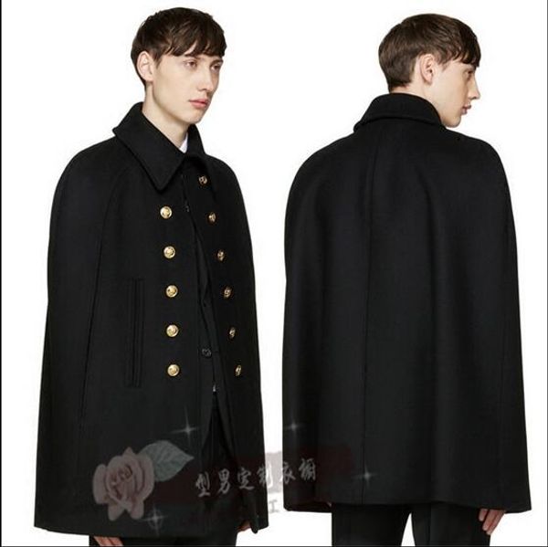 s-5xlthe new autumn/winter city boy coat loose cloak cape overcoat woolen cloth long cloth in the thick coat, Black
s-5xlthe new autumn/winter city boy coat loose cloak cape overcoat woolen cloth long cloth in the thick coat, Black