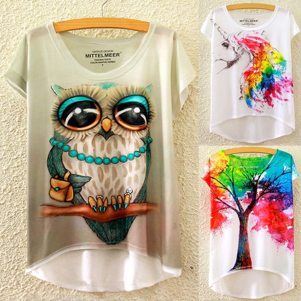 fashion summer kawaii cute t shirt harajuku high low style creative print t-shirt short sleeve t shirt women, White
fashion summer kawaii cute t shirt harajuku high low style creative print t-shirt short sleeve t shirt women, White