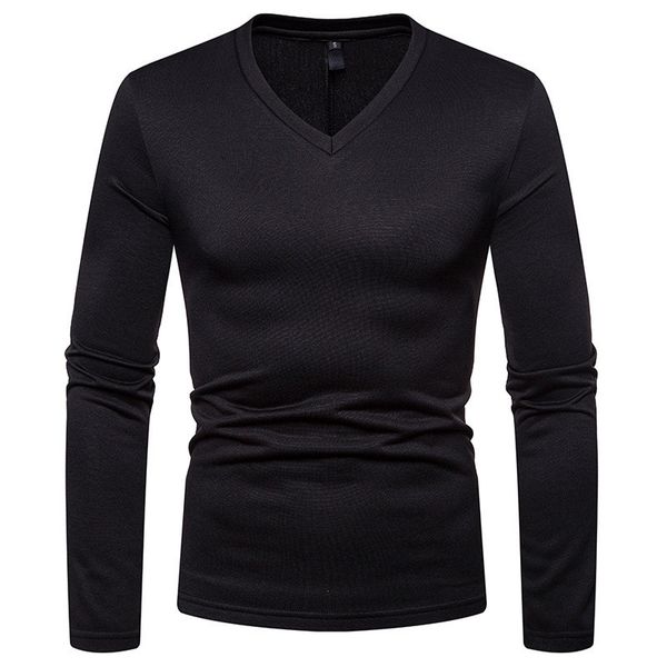 designer solid mens tshirt fashion long sleeve casual v neck tshirt spring and autumn slim clothes, White;black
designer solid mens tshirt fashion long sleeve casual v neck tshirt spring and autumn slim clothes, White;black
