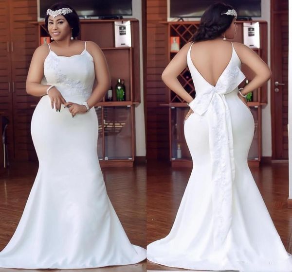 arabic plus size wedding dresses spaghetti straps backless floor length satin bridal gowns applique bow appliques ogstuff, White
arabic plus size wedding dresses spaghetti straps backless floor length satin bridal gowns applique bow appliques ogstuff, White