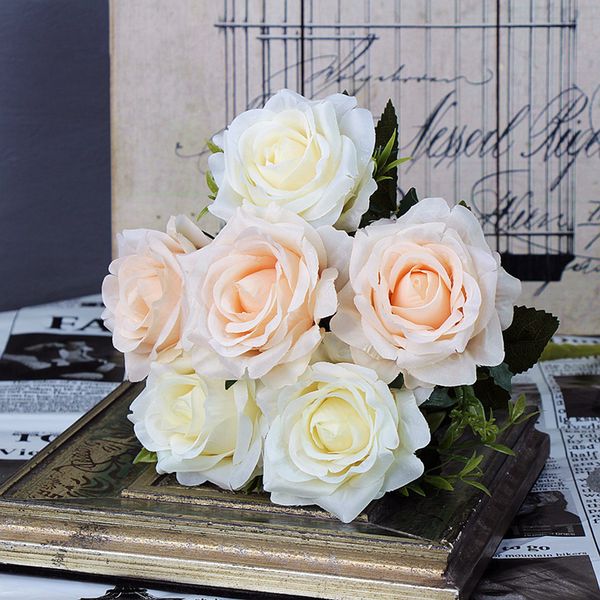 6 pcs roses white champagne artificial flowers fake silk roses bridal bouquets handmade diy home wedding party garden decoration
6 pcs roses white champagne artificial flowers fake silk roses bridal bouquets handmade diy home wedding party garden decoration