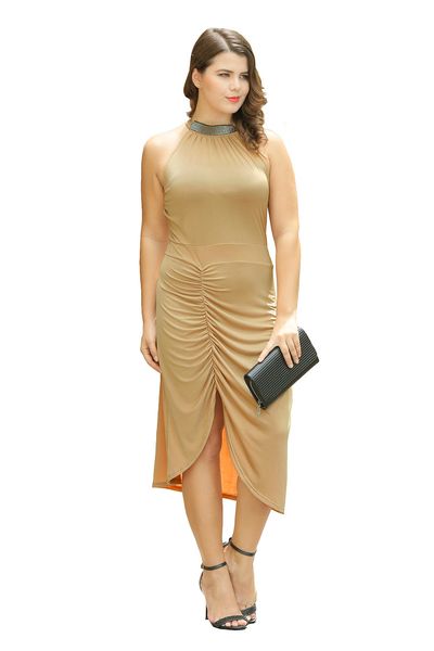party dresses women's clothing fork opening summer big code khaki wear asymmetry halter cultivate oneself bare shoulder and sleeveless, White;black
party dresses women's clothing fork opening summer big code khaki wear asymmetry halter cultivate oneself bare shoulder and sleeveless, White;black