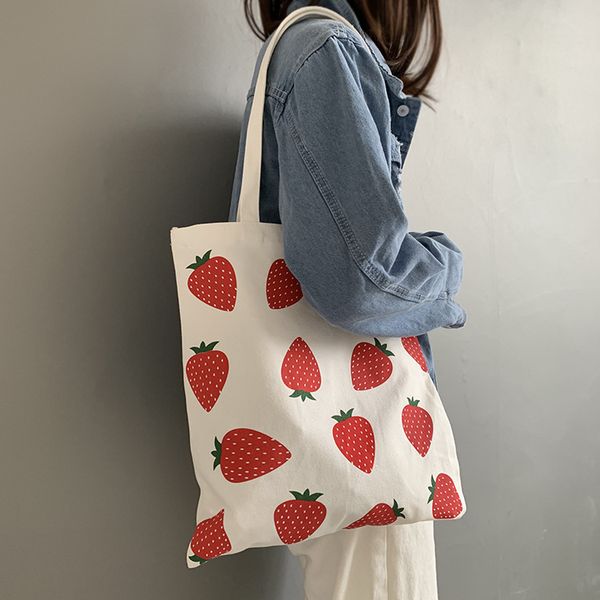 fashion canvas women shopping handbags strawberry girls student shoulder bags large capacity eco reusable ladies casual tote
fashion canvas women shopping handbags strawberry girls student shoulder bags large capacity eco reusable ladies casual tote