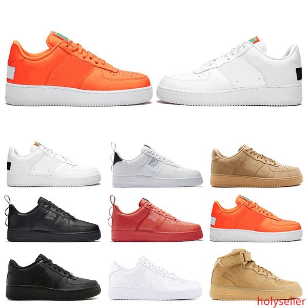 1 utility classic black white dunk men women running shoes sports skateboarding high low cut wheat trainers sneakers eur 36-45
