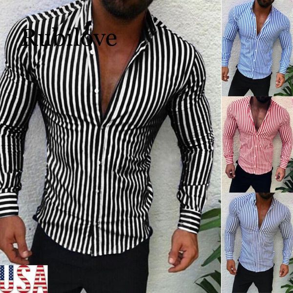 rubilove men's casual shirt slim fit men's casual striped shirt long sleeve formal dress shirts men male clothing, White;black
rubilove men's casual shirt slim fit men's casual striped shirt long sleeve formal dress shirts men male clothing, White;black
