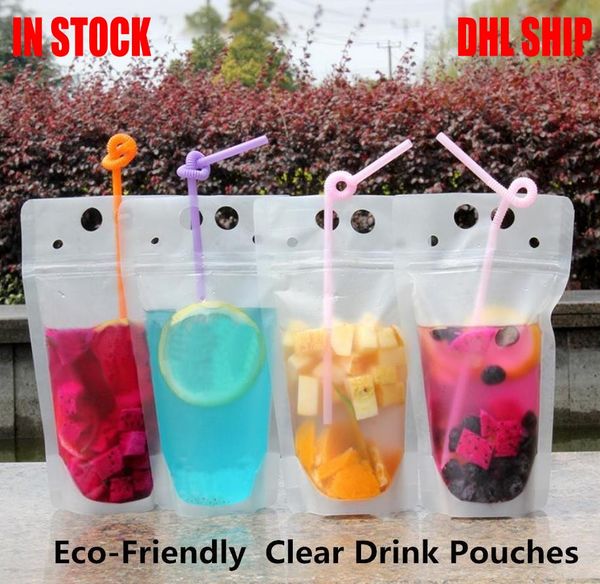 dhl ship 100pcs clear drink pouches bags frosted zipper stand-up plastic drinking bag with straw with holder reclosable heat-proof fy4061
dhl ship 100pcs clear drink pouches bags frosted zipper stand-up plastic drinking bag with straw with holder reclosable heat-proof fy4061