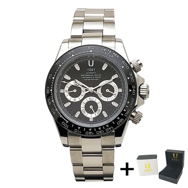 u mechanical brand ceramic watches bezel steel 1001 style movement watch 316l stainless automatic watches 40mm luxury automatic hknka, Slivery;brown
u mechanical brand ceramic watches bezel steel 1001 style movement watch 316l stainless automatic watches 40mm luxury automatic hknka, Slivery;brown