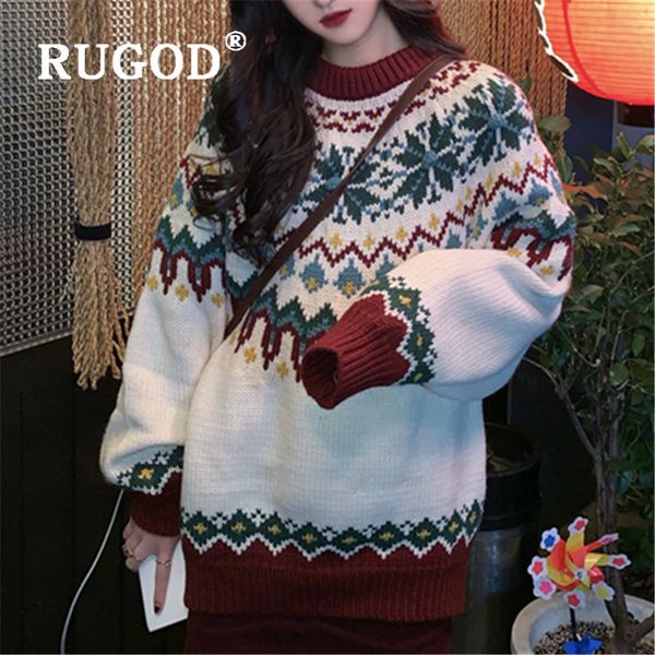 rugod christmas sweater oversized pullover jumper winter for women knitwear korean style womens sweaters 2019 elegant top, White;black
rugod christmas sweater oversized pullover jumper winter for women knitwear korean style womens sweaters 2019 elegant top, White;black