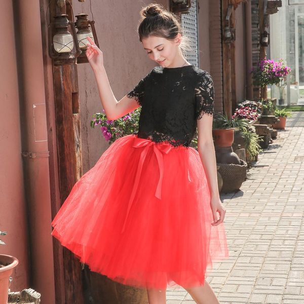19 multicolor 6 layer gauze half-body skirt women elastic waist ballet skirt fashion super pendulum bridesmaid yarn, Black
19 multicolor 6 layer gauze half-body skirt women elastic waist ballet skirt fashion super pendulum bridesmaid yarn, Black