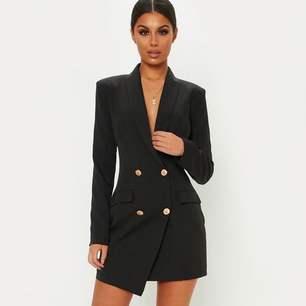 spring autumn vintage double breasted women blazer jackets long sleeves for work blazer coat fashion slim club long outerwear, White;black
spring autumn vintage double breasted women blazer jackets long sleeves for work blazer coat fashion slim club long outerwear, White;black