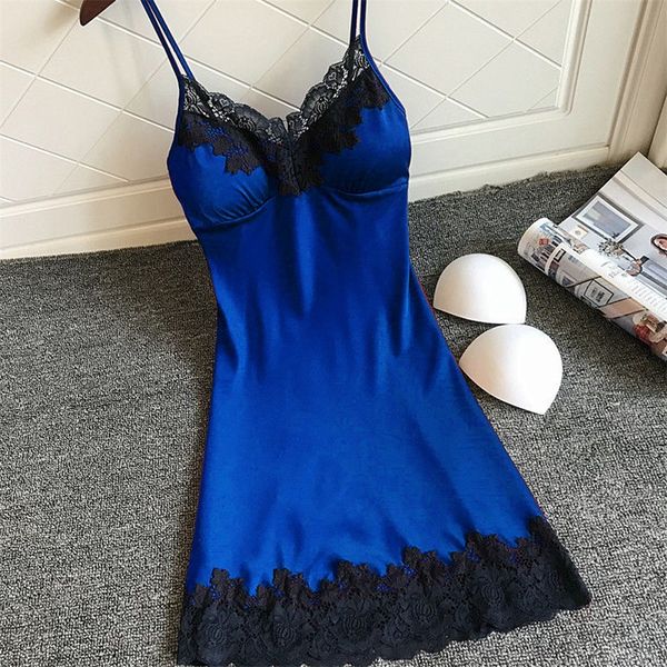 women's lingerie silk nightgown summer dress lace night dress sleepwear babydoll nightie homewear chest pad nightwear d10, Black;red
women's lingerie silk nightgown summer dress lace night dress sleepwear babydoll nightie homewear chest pad nightwear d10, Black;red