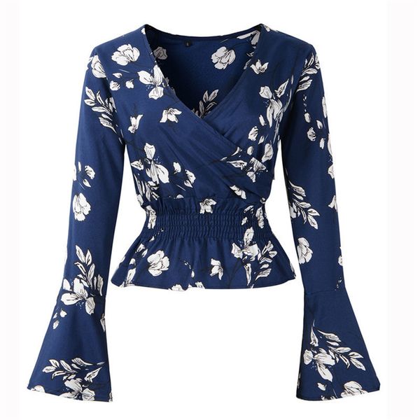 ladies women blouse long womens sleeve floral print bell sleeve shirt mujer verano chemise femme blusas de moda camisa a2, White
ladies women blouse long womens sleeve floral print bell sleeve shirt mujer verano chemise femme blusas de moda camisa a2, White