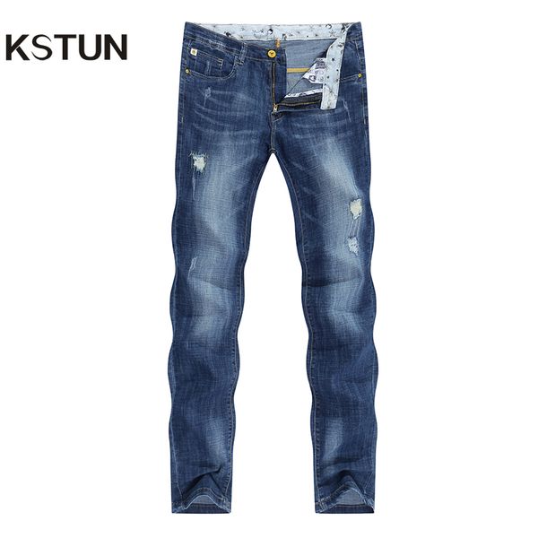 kstun ripped jeans for men slim fit 2020 summer thin distressed hip hop leisure male full length trousers wholesale dropshipping, Blue
kstun ripped jeans for men slim fit 2020 summer thin distressed hip hop leisure male full length trousers wholesale dropshipping, Blue